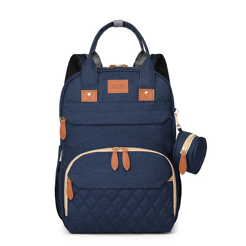 2025 explosive backpack, multi-functional mommy bag, advanced sense mother and baby bed bag, travel large-capacity thermal insulation backpack