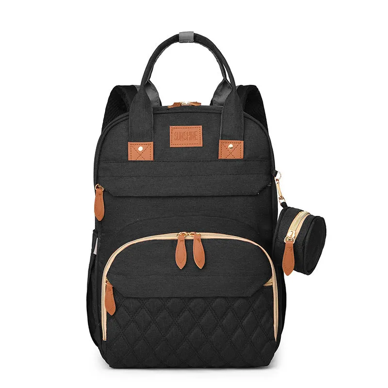 2025 explosive backpack, multi-functional mommy bag, advanced sense mother and baby bed bag, travel large-capacity thermal insulation backpack