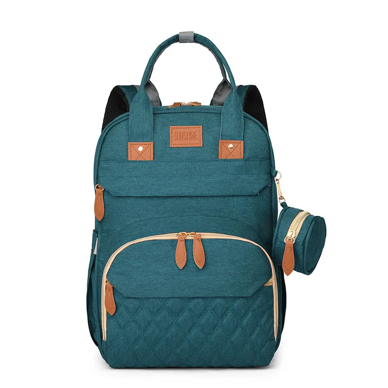 2025 explosive backpack, multi-functional mommy bag, advanced sense mother and baby bed bag, travel large-capacity thermal insulation backpack