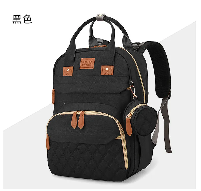2025 explosive backpack, multi-functional mommy bag, advanced sense mother and baby bed bag, travel large-capacity thermal insulation backpack