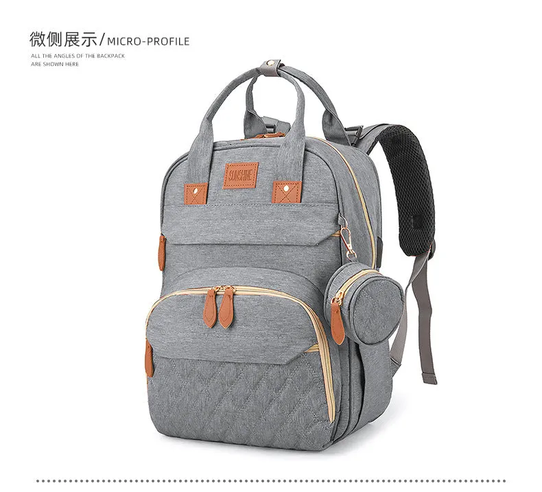2025 explosive backpack, multi-functional mommy bag, advanced sense mother and baby bed bag, travel large-capacity thermal insulation backpack