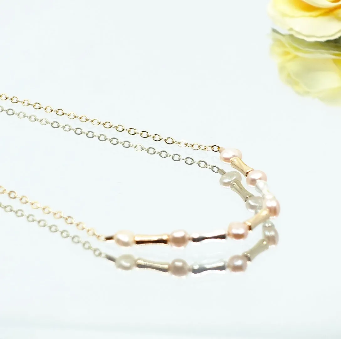 Bamboo Pearl Necklace