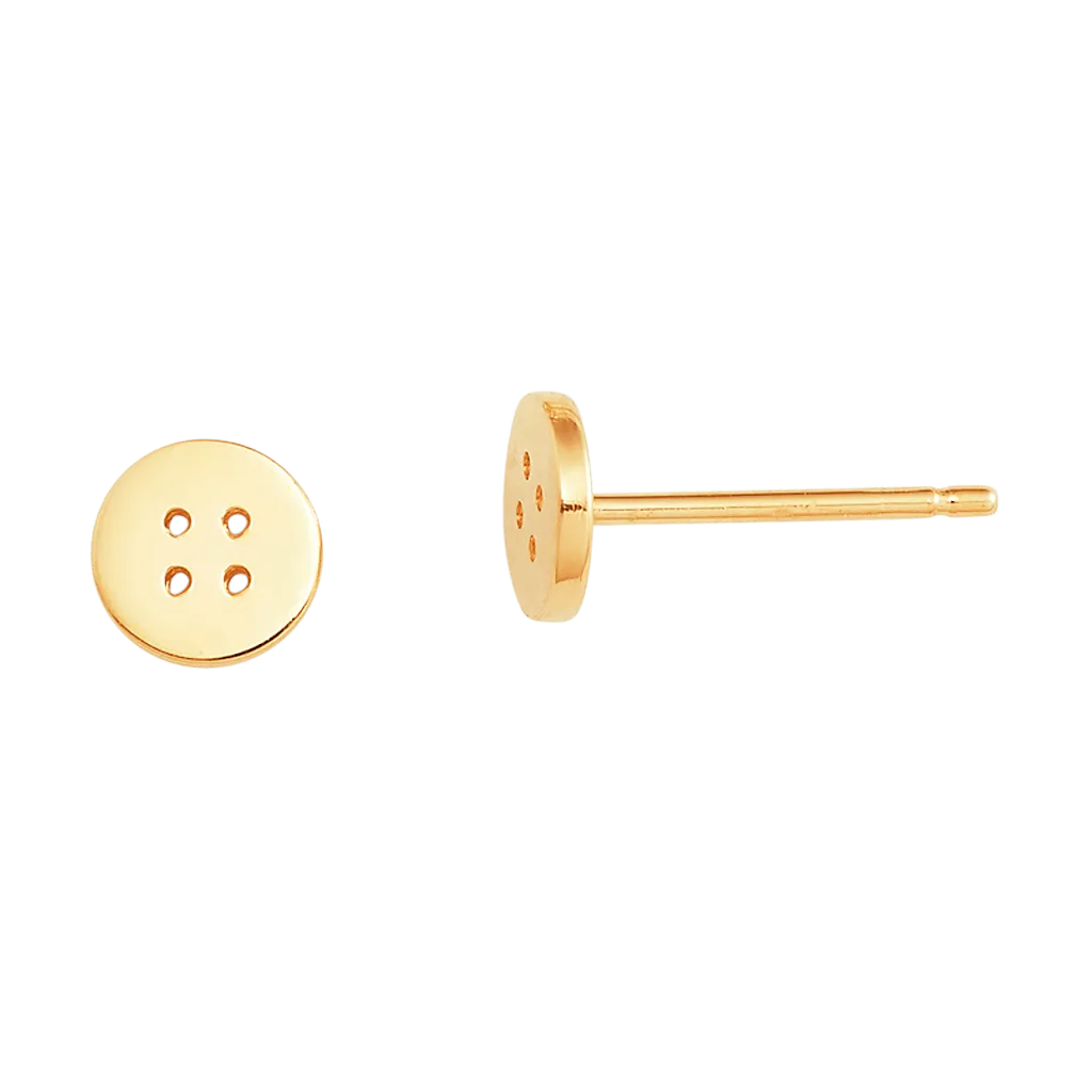 Button Stud Earrings