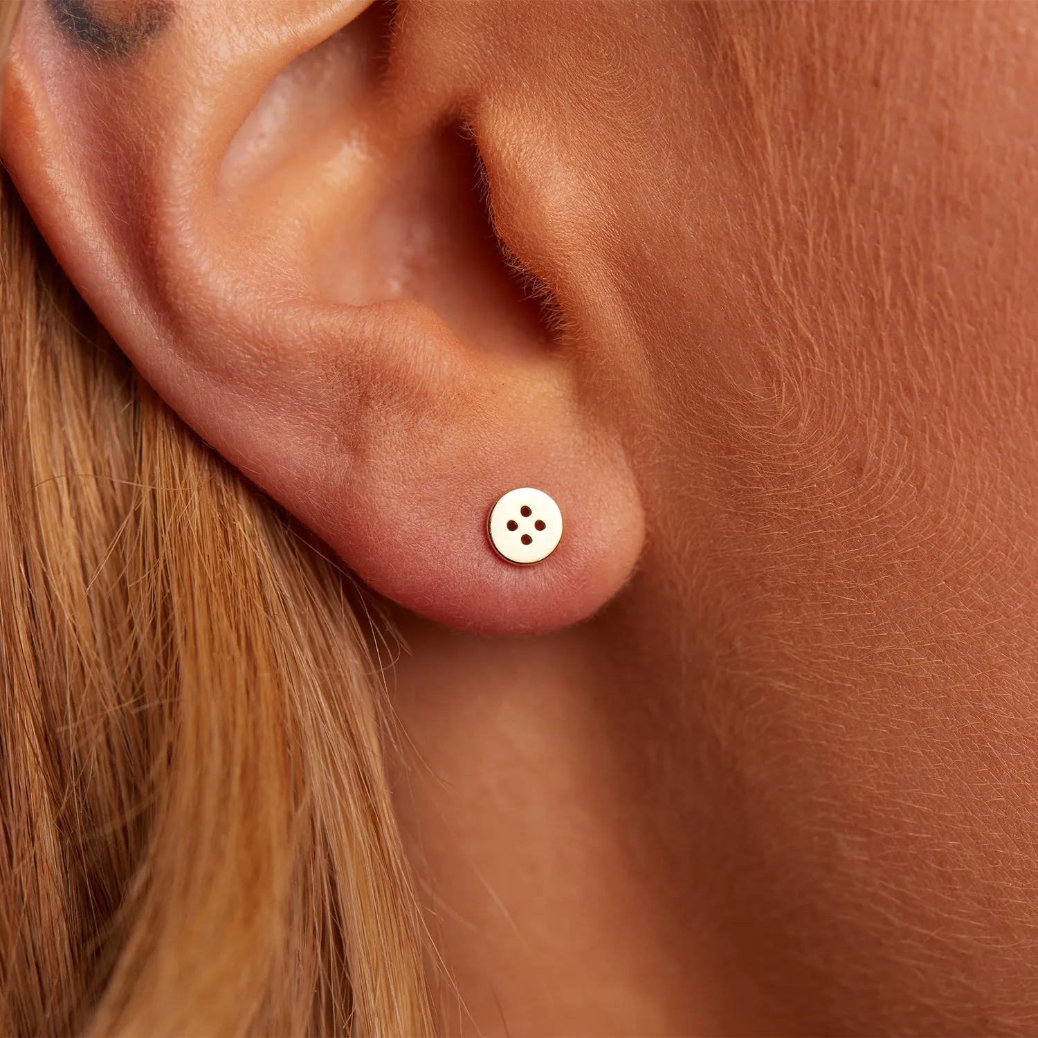 Button Stud Earrings
