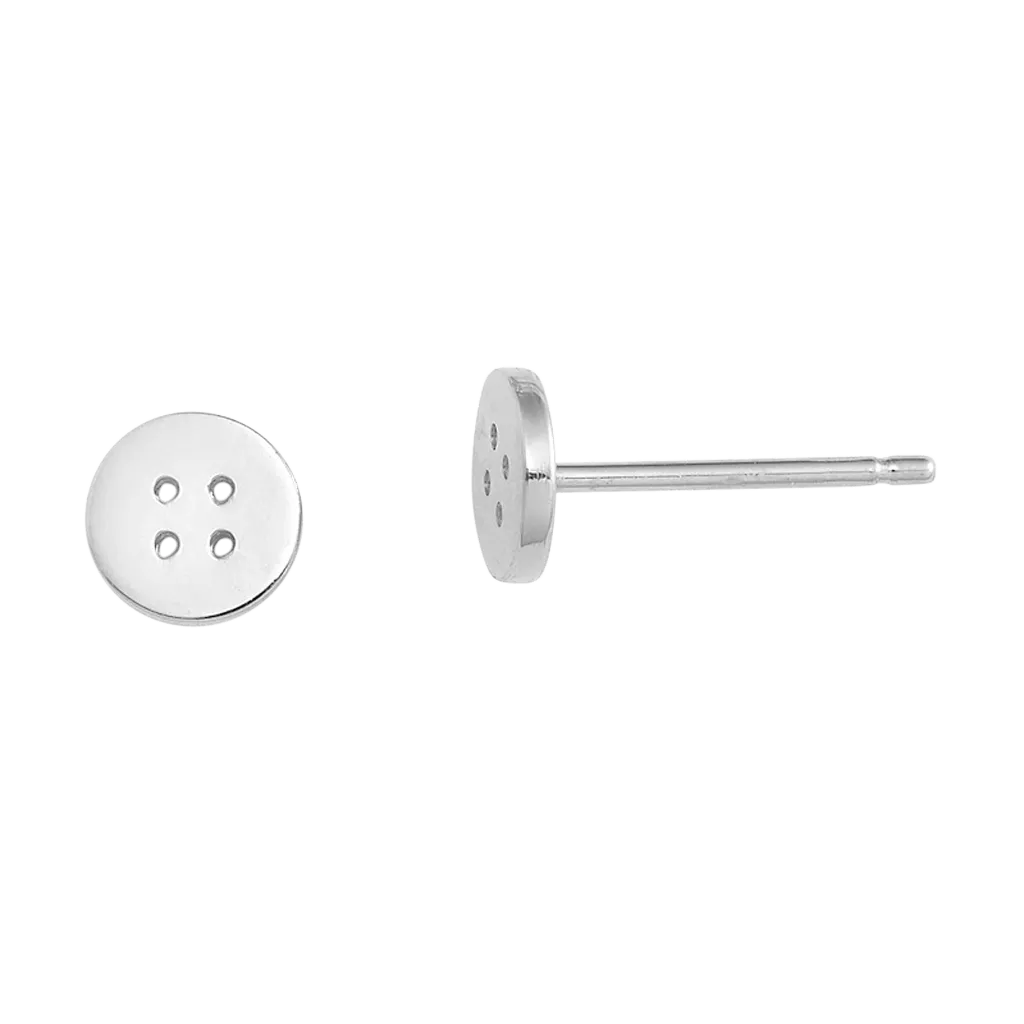 Button Stud Earrings