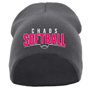 Chaos - BASIC KNIT BEANIE with Chaos Softball Curved - Graphite 601K)