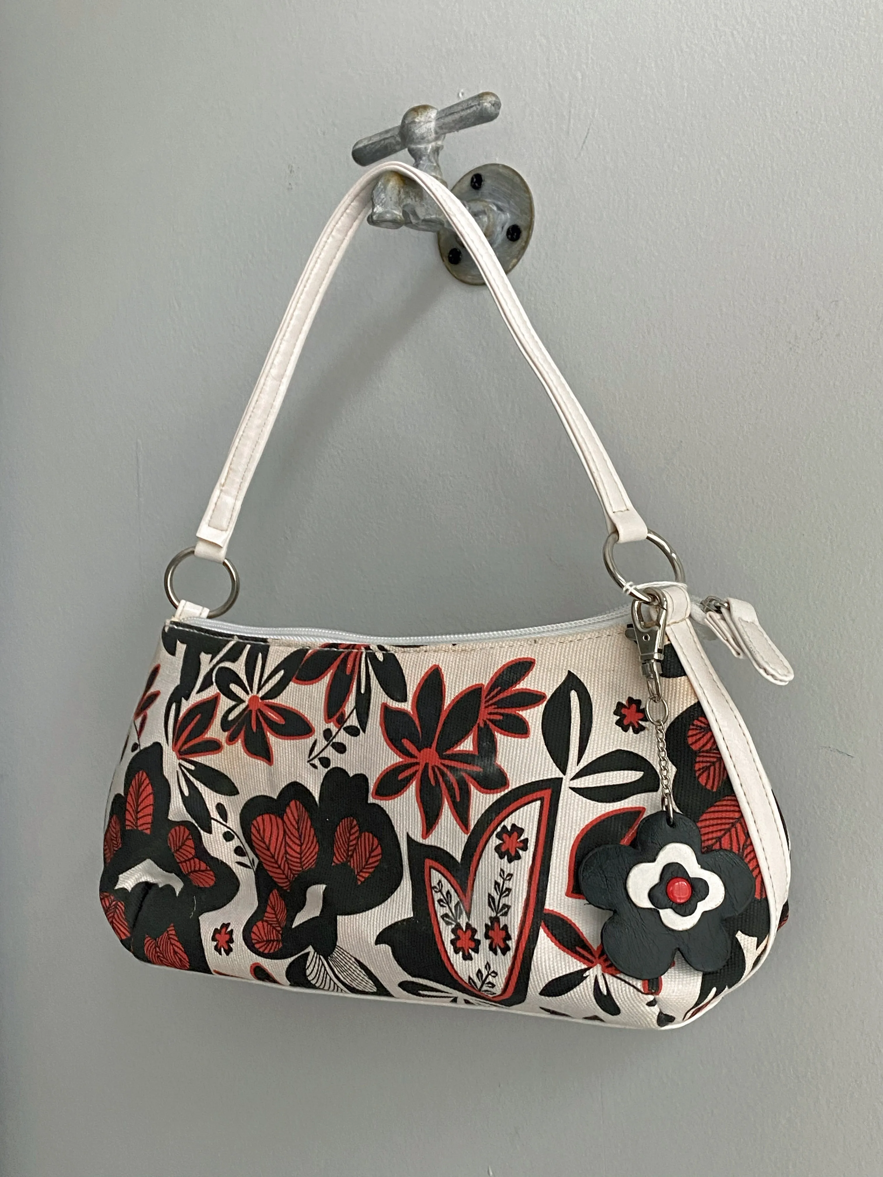 Red Paisley Shoulder Purse