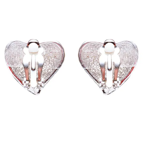 Valentines Jewelry Simple Yet Classy Curvy Heart Stud Earrings E931 Silver